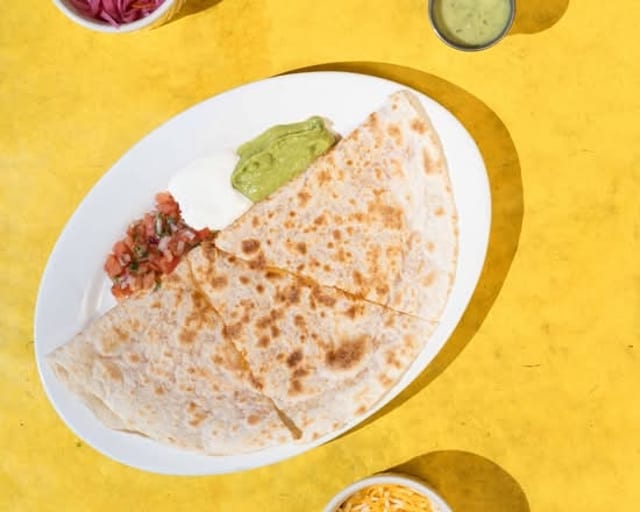 Spicy Shrimp Quesadilla.