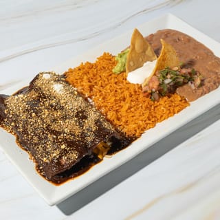 Enchiladas De Mole Platter